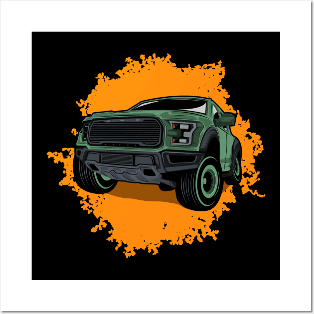 Ford Raptor PickUp Truck Wall Art by FungibleDesign